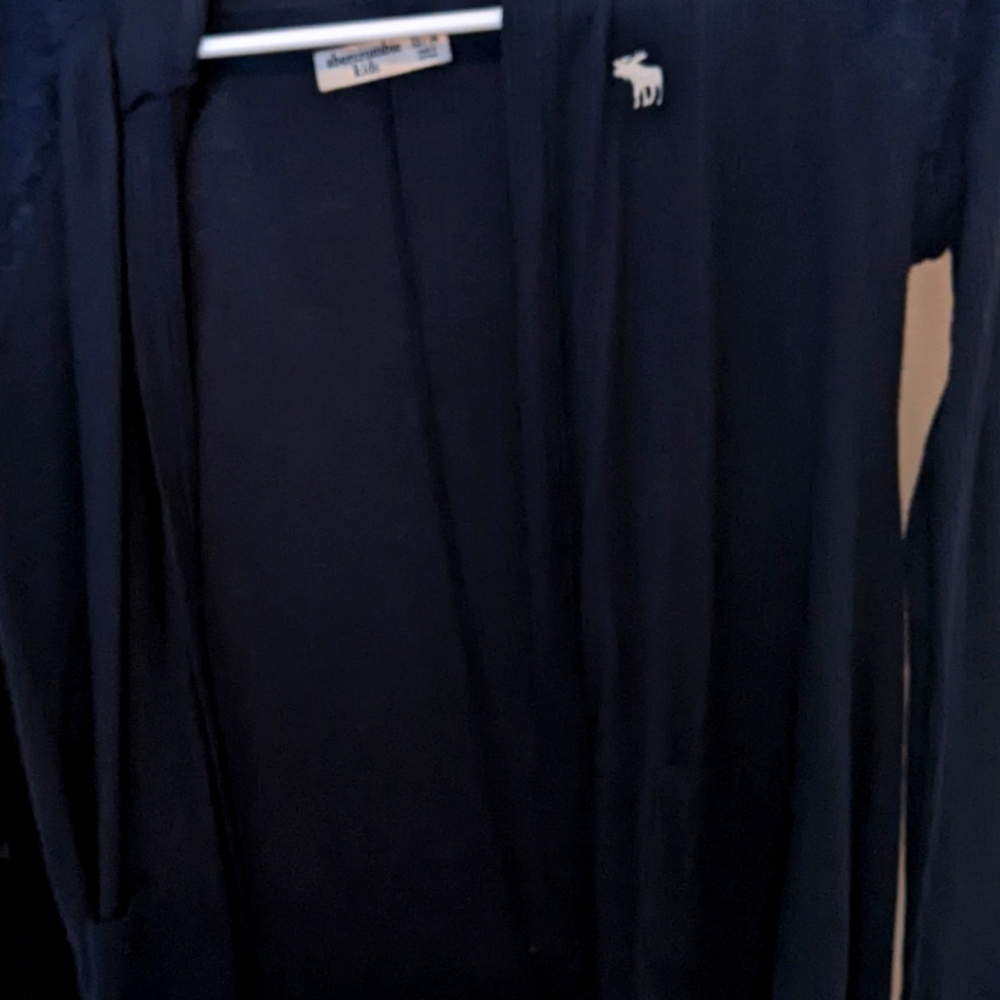 Navy blue sweater with hood